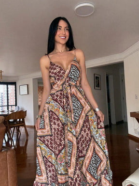 VESTIDO EM VISCOSE LONGO LORENNA