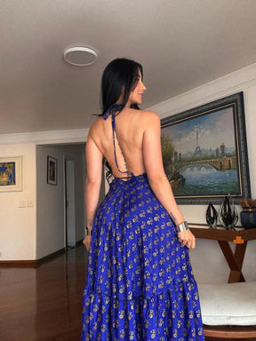 VESTIDO EM VISCOSE LONGO LUA