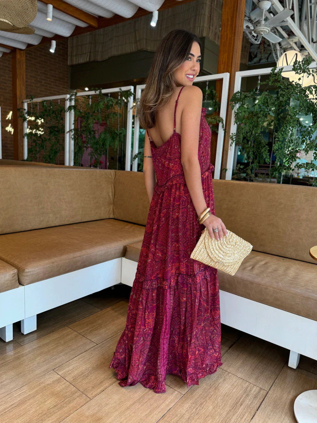 VESTIDO EM VISCOSE LONGO LAÍSA