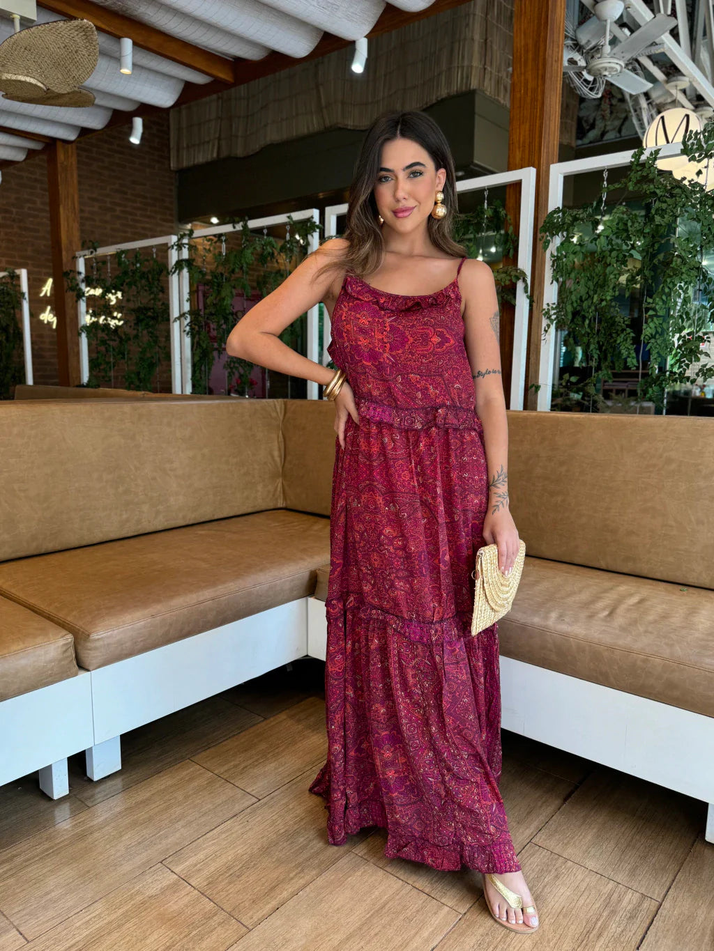 VESTIDO EM VISCOSE LONGO LAÍSA