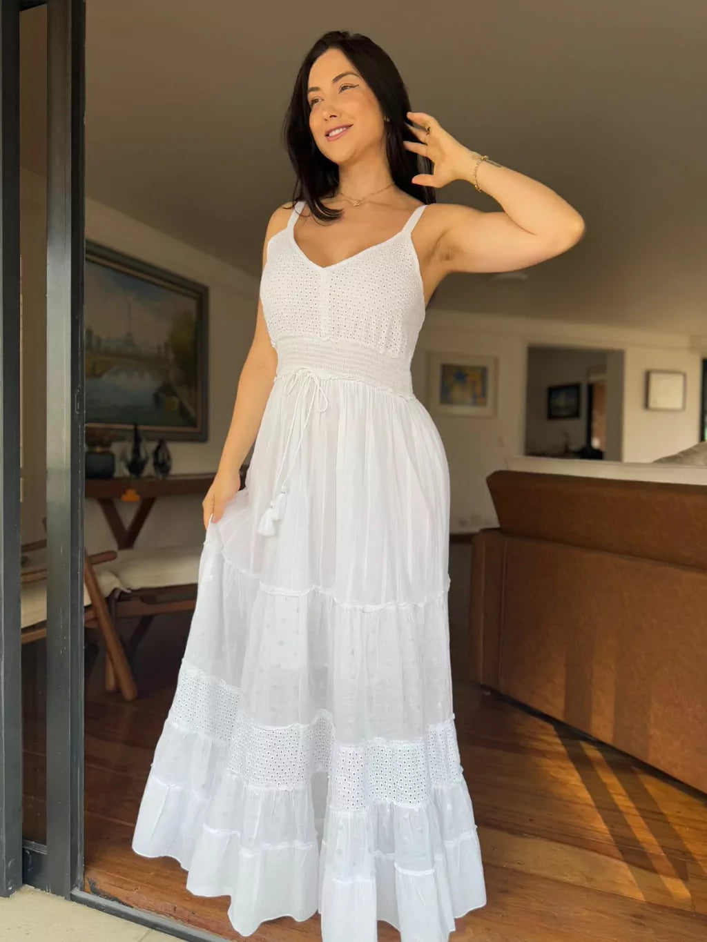 VESTIDO EM VISCOSE LONGO LYS