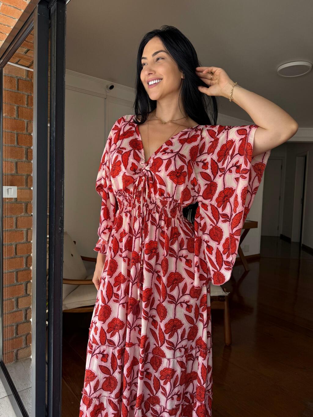 VESTIDO EM VISCOSE LONGO DANNI