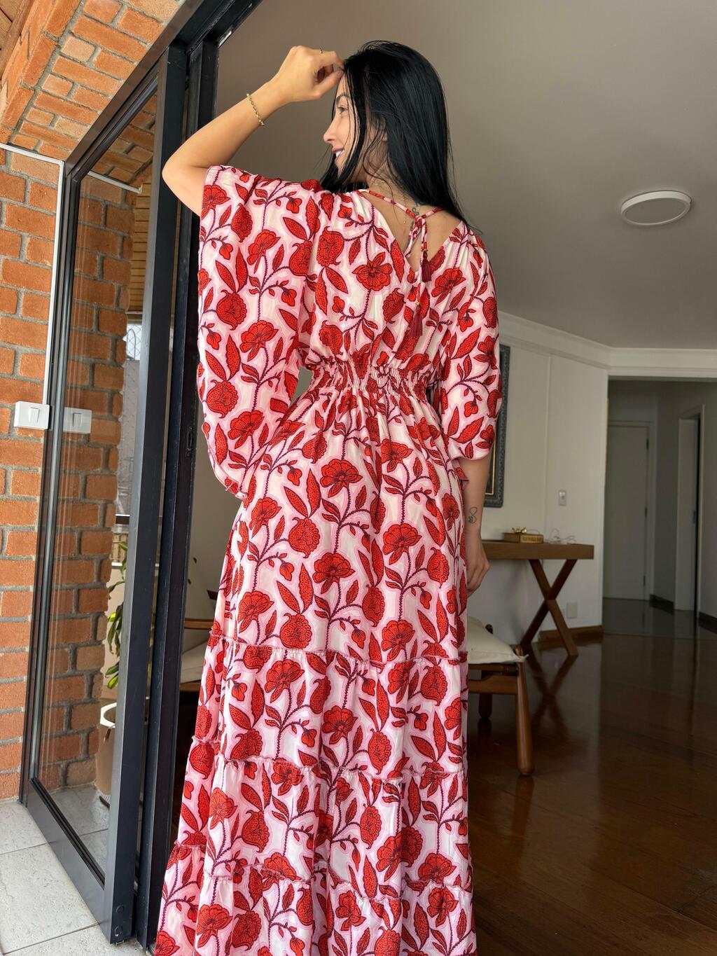 VESTIDO EM VISCOSE LONGO DANNI