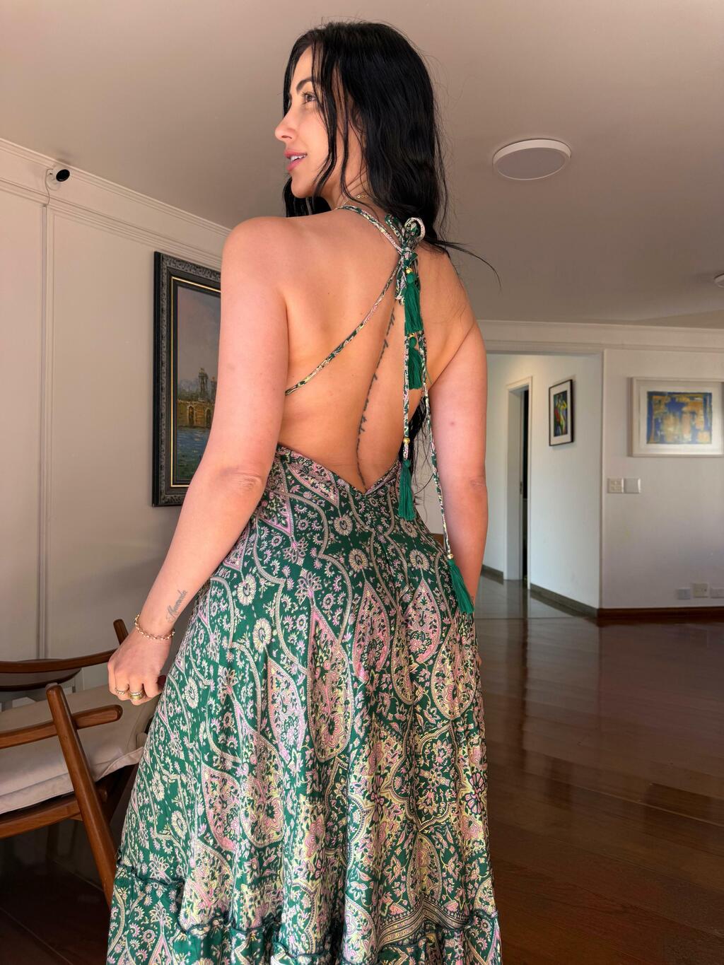 VESTIDO EM VISCOSE LONGO AMÉLIA