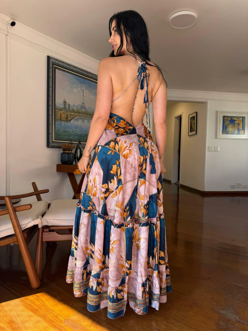 VESTIDO EM VISCOSE LONGO SARA